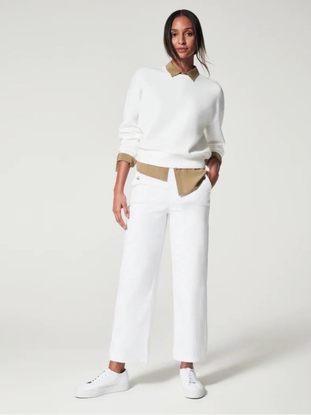 SPANX White Wide-Leg pants